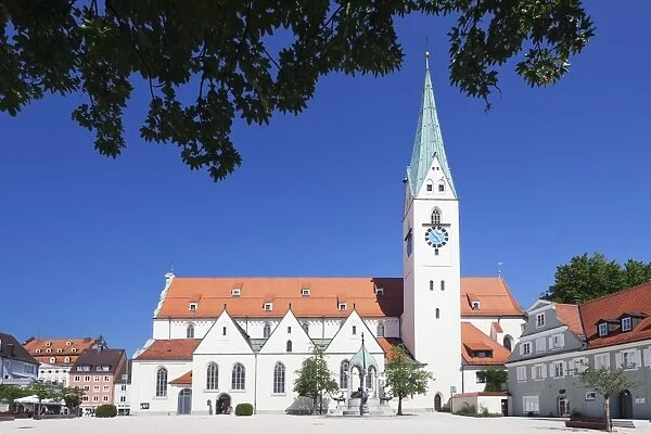 St. Mang Church at St. Mang Square, Kempten, Schwaben, Bavaria, Germany, Europe