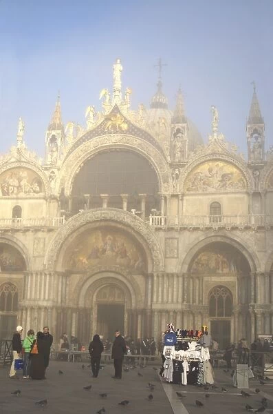 St. Marks basilica in mist