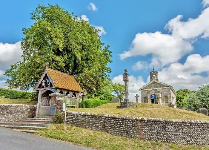 Framed Print : St. Mary the Virgin Church, dating from the 1760s, Glynde, East Sussex, England, United Kingdom, Europe