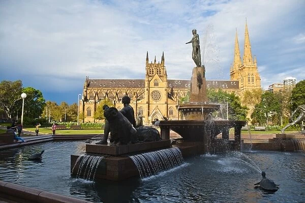St. Marys Cathedral in Hyde Park, Sydney, New South Wales, Australia, Pacific