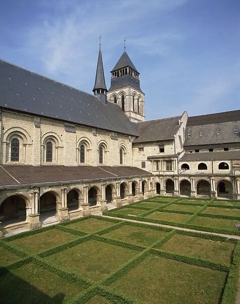 St. Marys Cloister in the Abbey Church at Fontevraud Abbey, Pays de la Loire