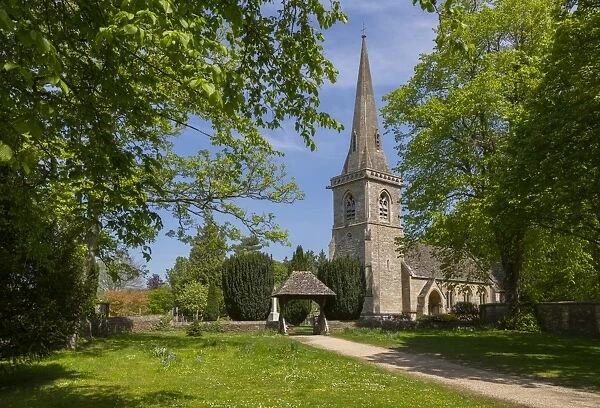 St. Marys Parish Church in Lower Slaughter, Cotswolds, Gloucestershire, England