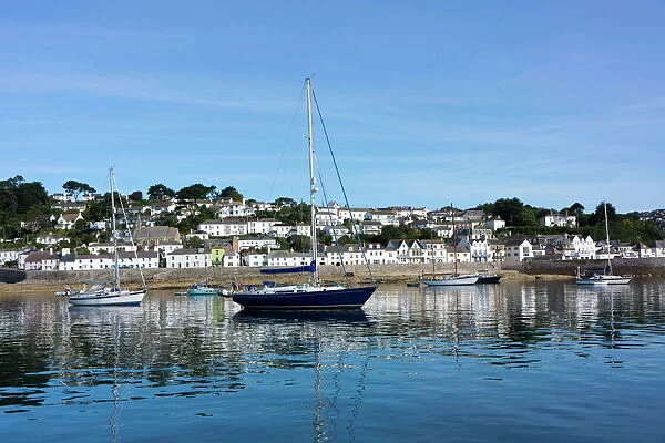 St. Mawes harbour and town, Cornwall, England, United Kingdom, Europe