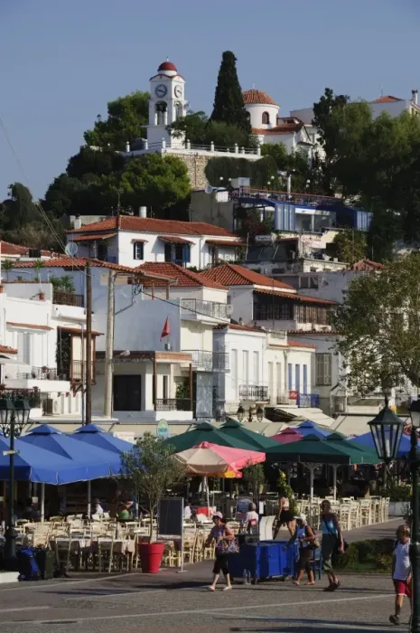 Framed Print : St. Nicholas Church at top of hill, Skiathos Town, Skiathos, Sporades Islands Framed Print : St. Nicholas Church at top of hill, Skiathos Town, Skiathos, Sporades Islands
