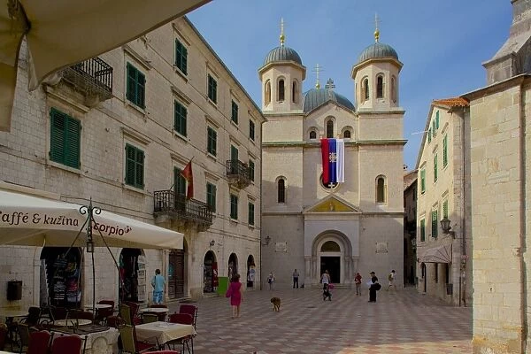 St. Nicholas Church, Luke Square, Old Town, UNESCO World Heritage Site, Kotor, Montenegro, Europe