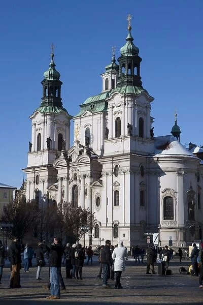 St. Nicholas Church, Old Town Square, Prague, Bohemia, Czech Republic, Europe