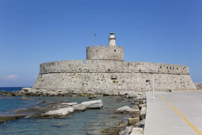 Framed Print : St. Nicholas Fort, Rhodes, Dodecanese Island Group, Greek Islands, Greece, Europe Framed Print : St. Nicholas Fort, Rhodes, Dodecanese Island Group, Greek Islands, Greece, Europe