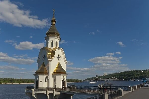 St. Nicholas Orthodox Church, Dnieper River, Kiev, Ukraine, Europe
