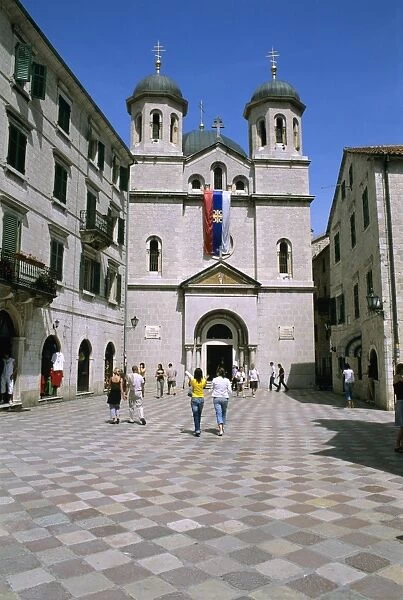 St. Nicholas Serbian Orthodox Church, Kotor, The Boka Kotorska (Bay of Kotor), UNESCO World Heritage Site, Montenegro, Europe