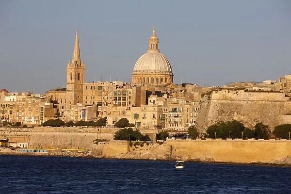 St. Pauls Cathedral and Carmelite Church in Valletta, Malta, Mediterranean, Europe