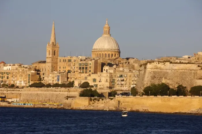 Framed Print : St. Pauls Cathedral and Carmelite Church in Valletta, Malta, Mediterranean, Europe Framed Print : St. Pauls Cathedral and Carmelite Church in Valletta, Malta, Mediterranean, Europe