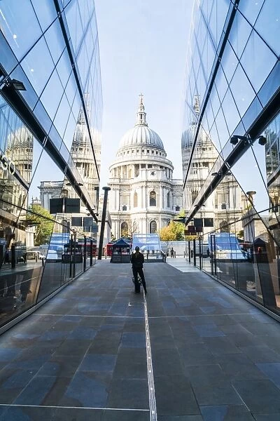 St. Pauls Cathedral from One New Change, City of London, London, England, United Kingdom