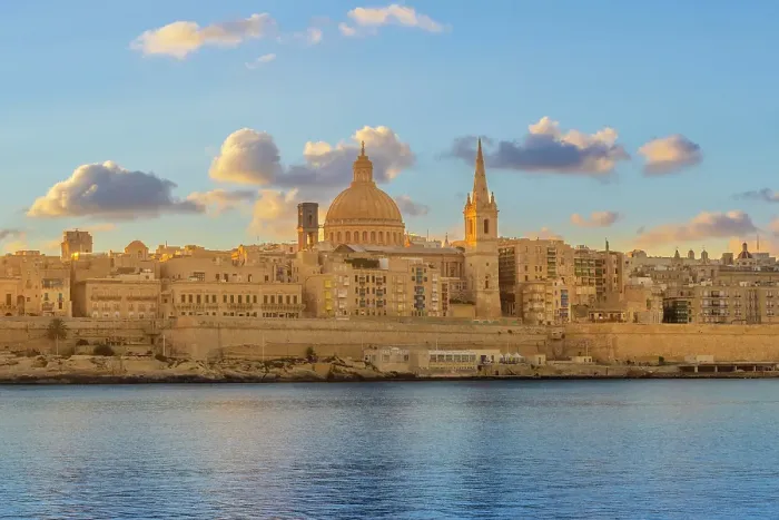 Framed Print : St. Pauls Pro-Cathedral and The Basilica of Our Lady of Mount Carmel, Marsamxett Harbour, Valletta, Malta Framed Print : St. Pauls Pro-Cathedral and The Basilica of Our Lady of Mount Carmel, Marsamxett Harbour, Valletta, Malta