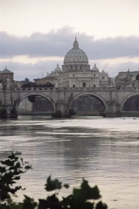 Framed Print : St. Peters Basilica from across the Tiber River Framed Print : St. Peters Basilica from across the Tiber River