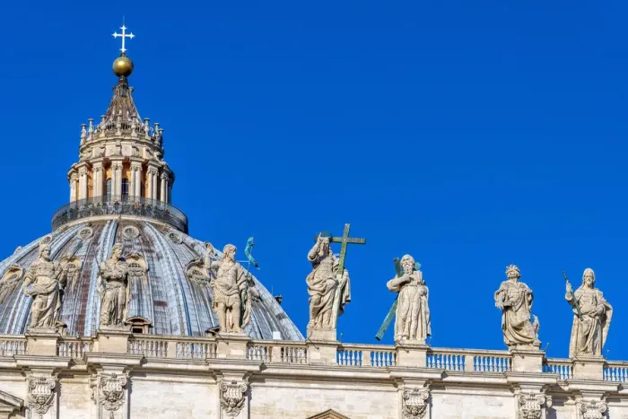 Framed Print : St. Peters Basilica, UNESCO World Heritage Site, The Vatican, Rome, Lazio, Italy