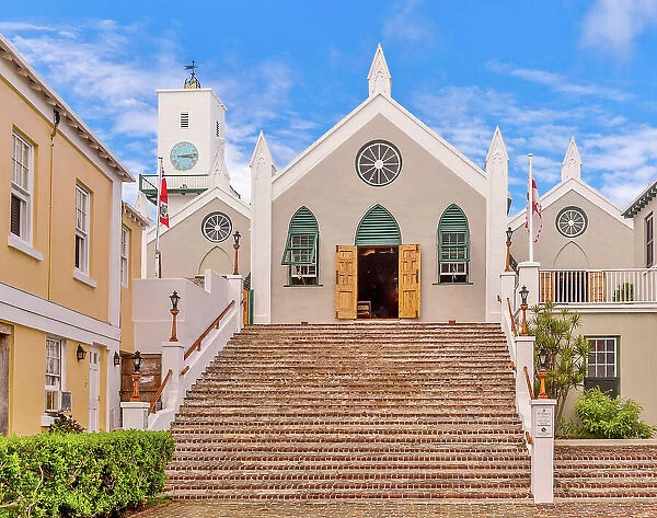 St. Peter's Church, the oldest Anglican Church still in use outside Britain, dating back to the 17th century, St. George's, UNESCO World Heritage Site, Bermuda, Atlantic, North America