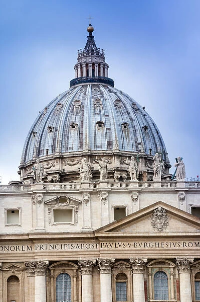 St. Peters Dome, UNESCO World Heritage Site, Vatican City, Rome, Lazio, Italy, Europe
