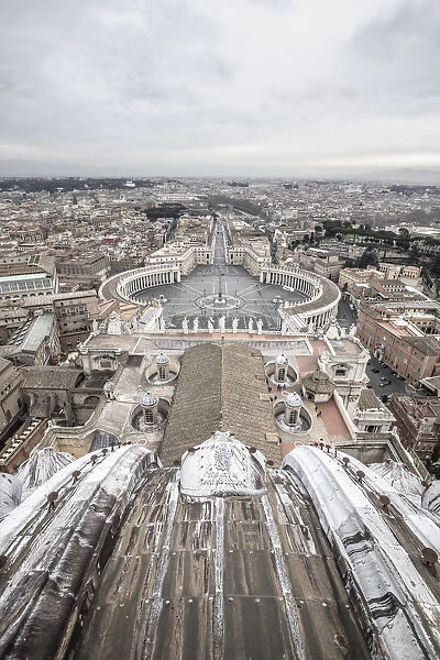 St. Peters Square from St. Peters Basilica, UNESCO World Heritage Site