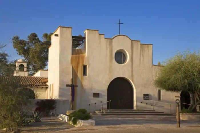 Framed Print : St. Philips in the Hills Church, architect Josias Joesler, Tucson Framed Print : St. Philips in the Hills Church, architect Josias Joesler, Tucson