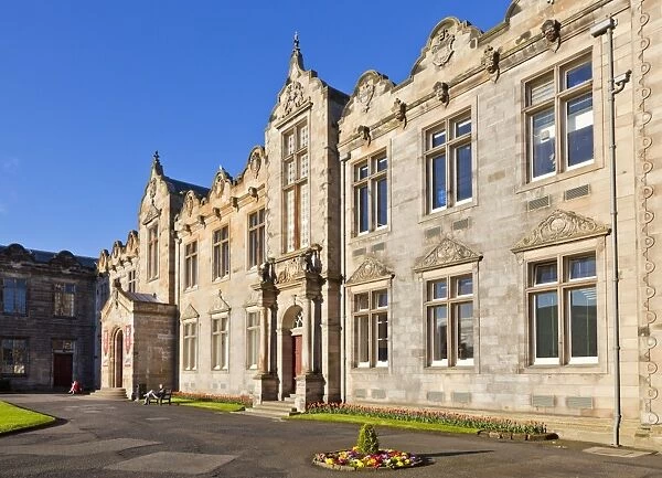 St. Salvators Hall College entrance, St. Andrews University, St. Andrews, Fife, Scotland, United Kingdom, Europe