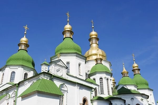 St. Sophias Cathedral, built between 1017 and 1031 with baroque style domes