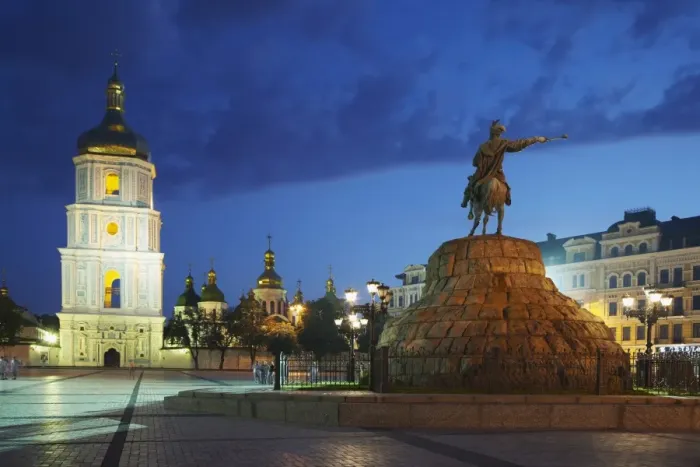 Framed Print : St. Sophias Cathedral at dusk, Kiev, Ukraine, Europe Framed Print : St. Sophias Cathedral at dusk, Kiev, Ukraine, Europe