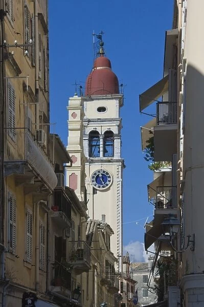 St. Spyridion Church Bell Tower, Corfu Town, Corfu, Ionian Islands, Greek Islands, Greece, Europe