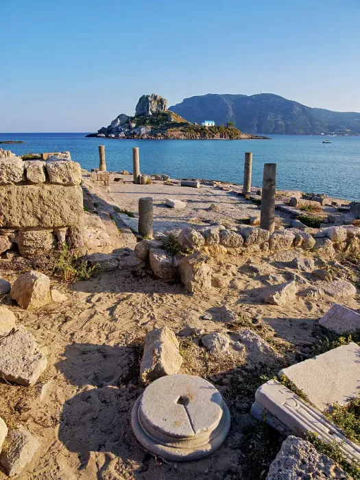 Framed Print : St. Stefanos Basilica Ruins and Kastri Island, Agios Stefanos Beach, Kos Island, Dodecanese, Greek Islands, Greece, Europe Framed Print : St. Stefanos Basilica Ruins and Kastri Island, Agios Stefanos Beach, Kos Island, Dodecanese, Greek Islands, Greece, Europe