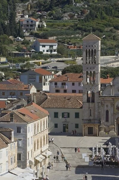 St. Stephens Cathedral, Medieval city of Hvar, island of Hvar, Dalmatia, Croatia, Europe