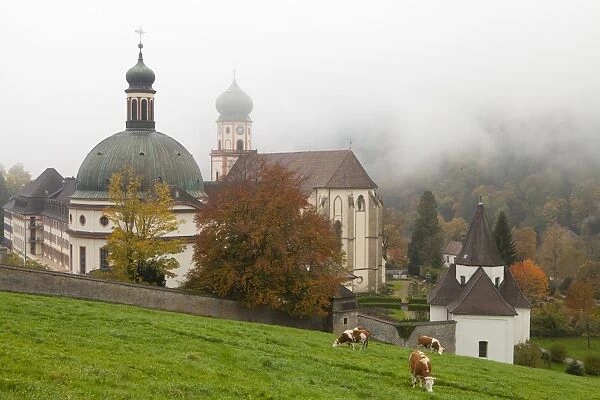 St. Trudpert Monastery (St. Trudpert Abbey) in autumn, Black Forest, Baden-Wurttemberg, Germany, Europe