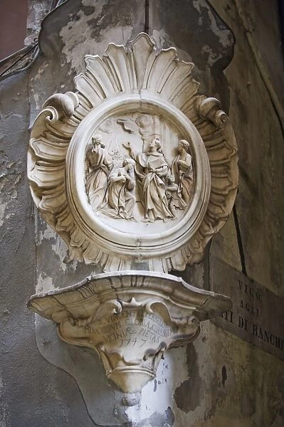 St. Vincent Ferrerio stone carving in the old town, UNESCO World Heritage Site