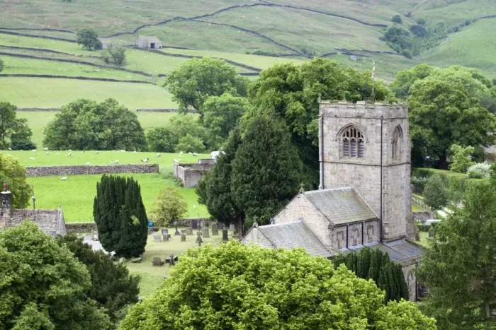 Framed Print : St. Wilfrids Church in the village of Burnsall in Wharfedale, Yorkshire Dales, Yorkshire, England, United Kingdom, Europe Framed Print : St. Wilfrids Church in the village of Burnsall in Wharfedale, Yorkshire Dales, Yorkshire, England, United Kingdom, Europe