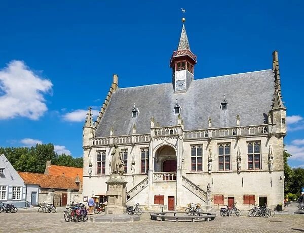 Stadhuis Damme (Town Hall), Damme, Vlaanderen (West Flanders), Belgium, Europe