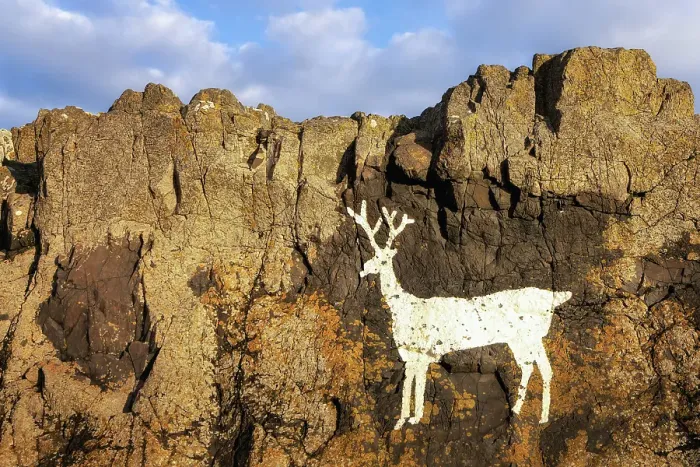 Framed Print : Stag rock, Bamburgh, Northumberland, England, United Kingdom