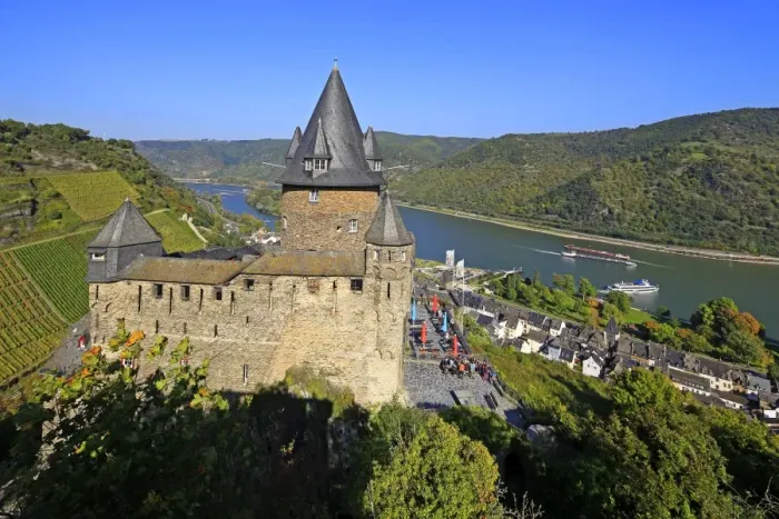 Framed Print : Stahleck Castle near Bacharach, Rhine Valley, Rhineland-Palatinate, Germany, Europe