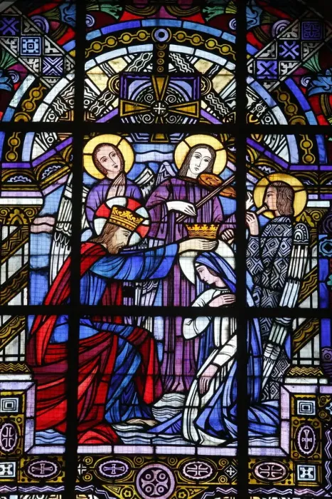 Framed Print : Stained glass by Jacques Gruber, Notre Dame de Brebieres basilica, Albert, Somme, France Framed Print : Stained glass by Jacques Gruber, Notre Dame de Brebieres basilica, Albert, Somme, France