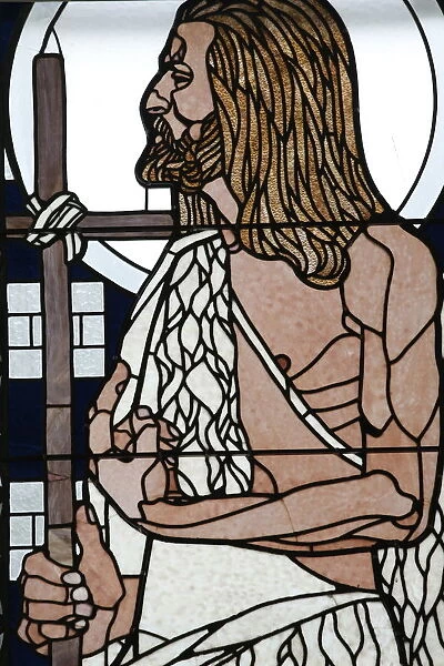 Stained glass by Koloman Moser of Saint Jean, Am Steinhof church (Church Leopold), Vienna