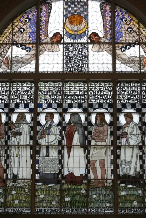 Framed Print : Stained glass by Koloman Moser, Am Steinhof church, Vienna, Austria, Europe Framed Print : Stained glass by Koloman Moser, Am Steinhof church, Vienna, Austria, Europe