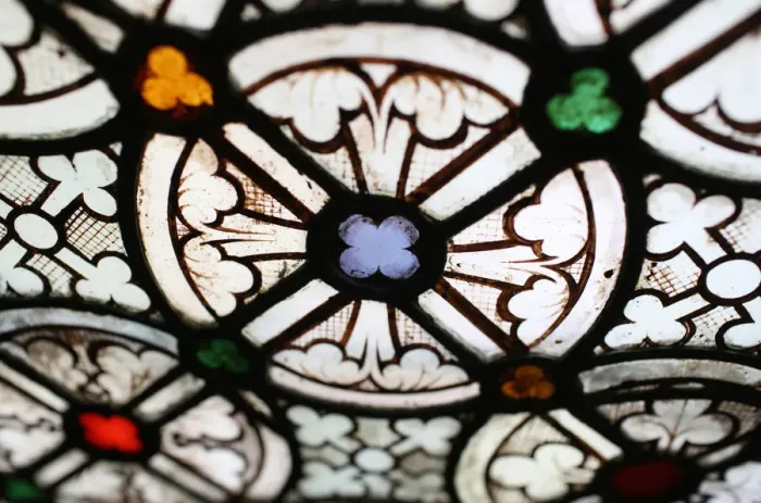 Framed Print : Stained glass in Notre-Dame de Paris cathedral cloister, Paris, France, Europe Framed Print : Stained glass in Notre-Dame de Paris cathedral cloister, Paris, France, Europe