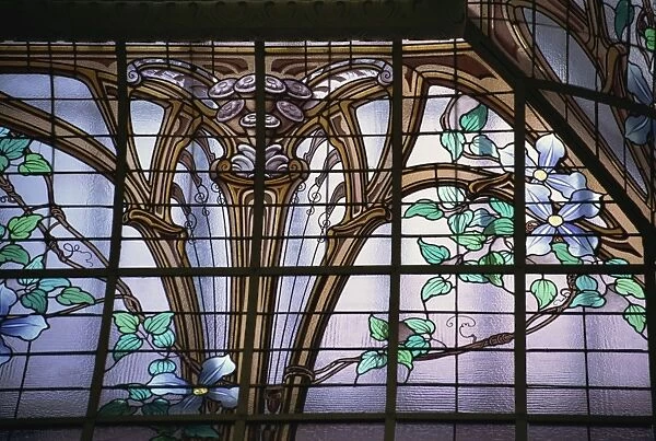 Stained glass roof by Jacques Gruber, Credit Lyonnaise Bank, Nancy, Lorraine