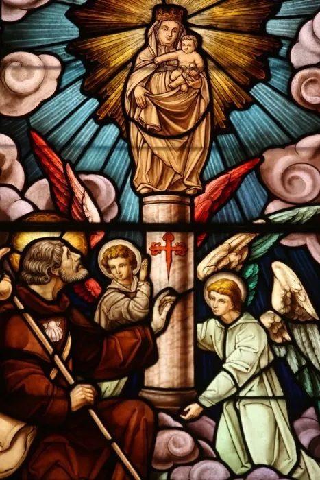 Framed Print : Stained glass, San Jeronimos church, Madrid, Spain, Europe Framed Print : Stained glass, San Jeronimos church, Madrid, Spain, Europe