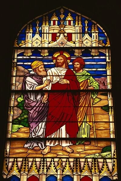 Stained glass in St. Pauls Church, Key West, Florida, United States of America