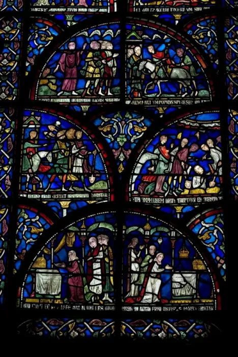 Framed Print : Stained glass window, Canterbury Cathedral, UNESCO World Heritage Site