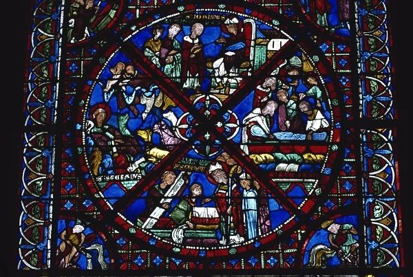 Stained glass window of Les Reliques de St. Etienne, Cathedrale St. Etienne