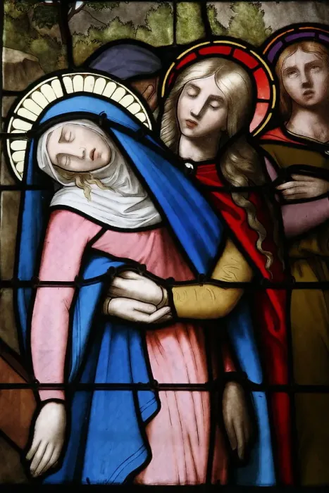 Framed Print : Stained glass window of the Virgin Mary at Collegiale Notre-Dame des Marais Framed Print : Stained glass window of the Virgin Mary at Collegiale Notre-Dame des Marais