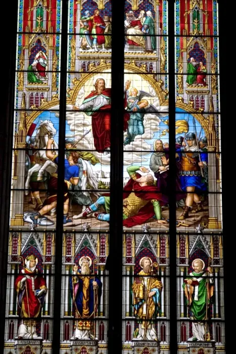 Framed Print : Stained glass windows in Cologne Cathedral Framed Print : Stained glass windows in Cologne Cathedral