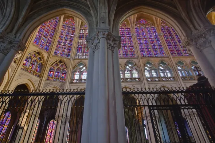 Framed Print : Stained glass windows inside Saint Gatien cathedral, Tours, Indre-et-Loire, Centre, France, Europe Framed Print : Stained glass windows inside Saint Gatien cathedral, Tours, Indre-et-Loire, Centre, France, Europe