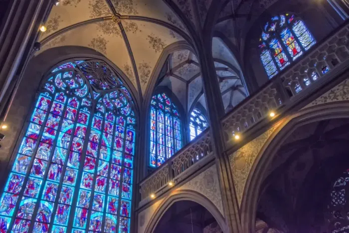 Framed Print : Stained-glass windows, Saint Nicholas Chapel, Aachen Cathedral, UNESCO World Heritage Site, North Rhine Westphalia, Germany, Europe Framed Print : Stained-glass windows, Saint Nicholas Chapel, Aachen Cathedral, UNESCO World Heritage Site, North Rhine Westphalia, Germany, Europe
