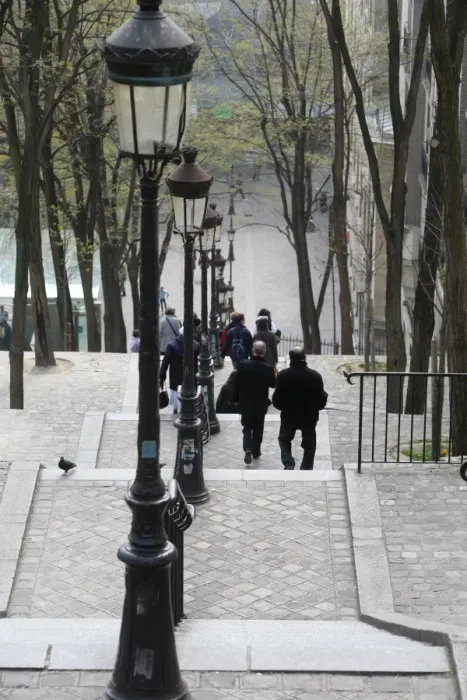 Framed Print : Staircase in Montmartre, Paris, France, Europe Framed Print : Staircase in Montmartre, Paris, France, Europe