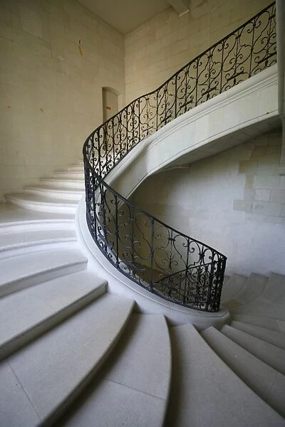 Staircase in Prieure Saint Lazare dating from the 18th century, Fontevraud Abbey